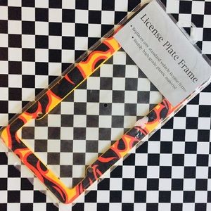 🔥 90’s Flame License Plate Cover